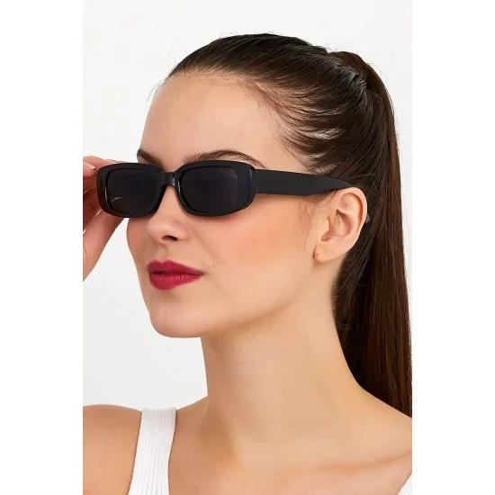 TurkAttar Modalucci Women s Sunglasses Sleek Black Eyewear with Polarized UV Protection Black Lenses